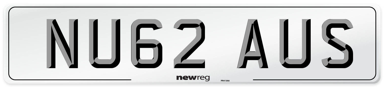 NU62 AUS Number Plate from New Reg